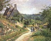 Camille Pissarro Chat in a small way those who Germany oil painting artist